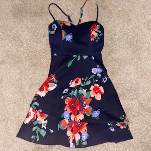 Navy floral dress